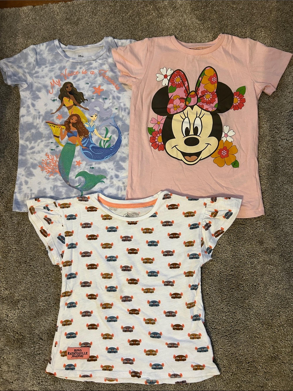 Disney bundle of 3 t-shirts all size 5